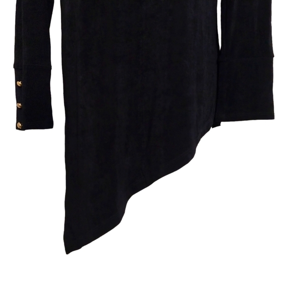 Chico's Travelers Asymmetrical Long Sleeve Top  00  XS - Picture 4 of 6